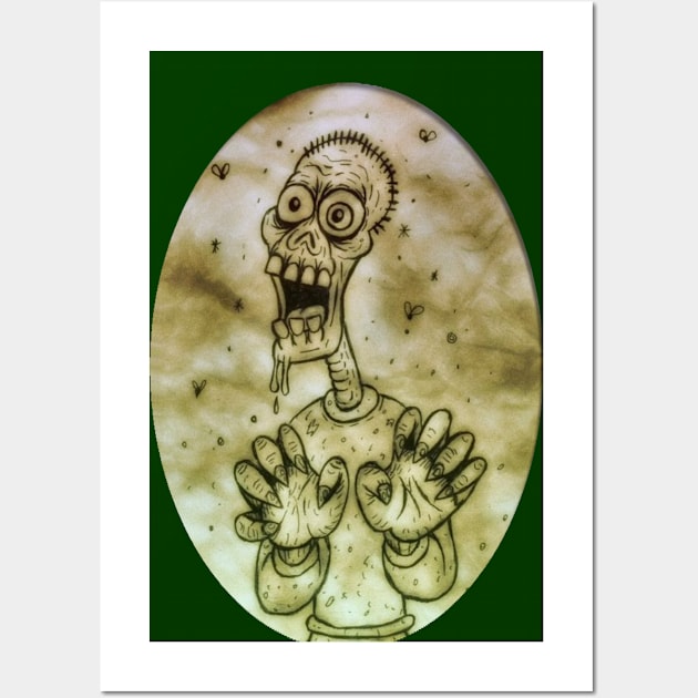 Cartoon Zombie Wall Art by MalcolmKirk